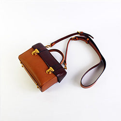GENUINE LEATHER HANDBAG SATCHEL BAG CLUTCH SHOULDER BOX BAG CROSSBODY BAG PURSE FOR WOMEN