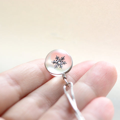 Silver Necklace Snowflake Charm Necklace Unique Christmas Gift Jewelry Accessories Girls Women