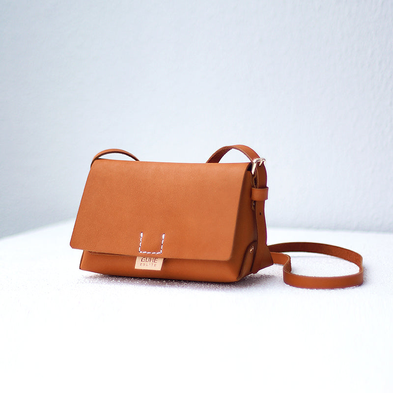 Handmade Mini Leather Triangle Crossbody Bag Purse | Annie Jewel