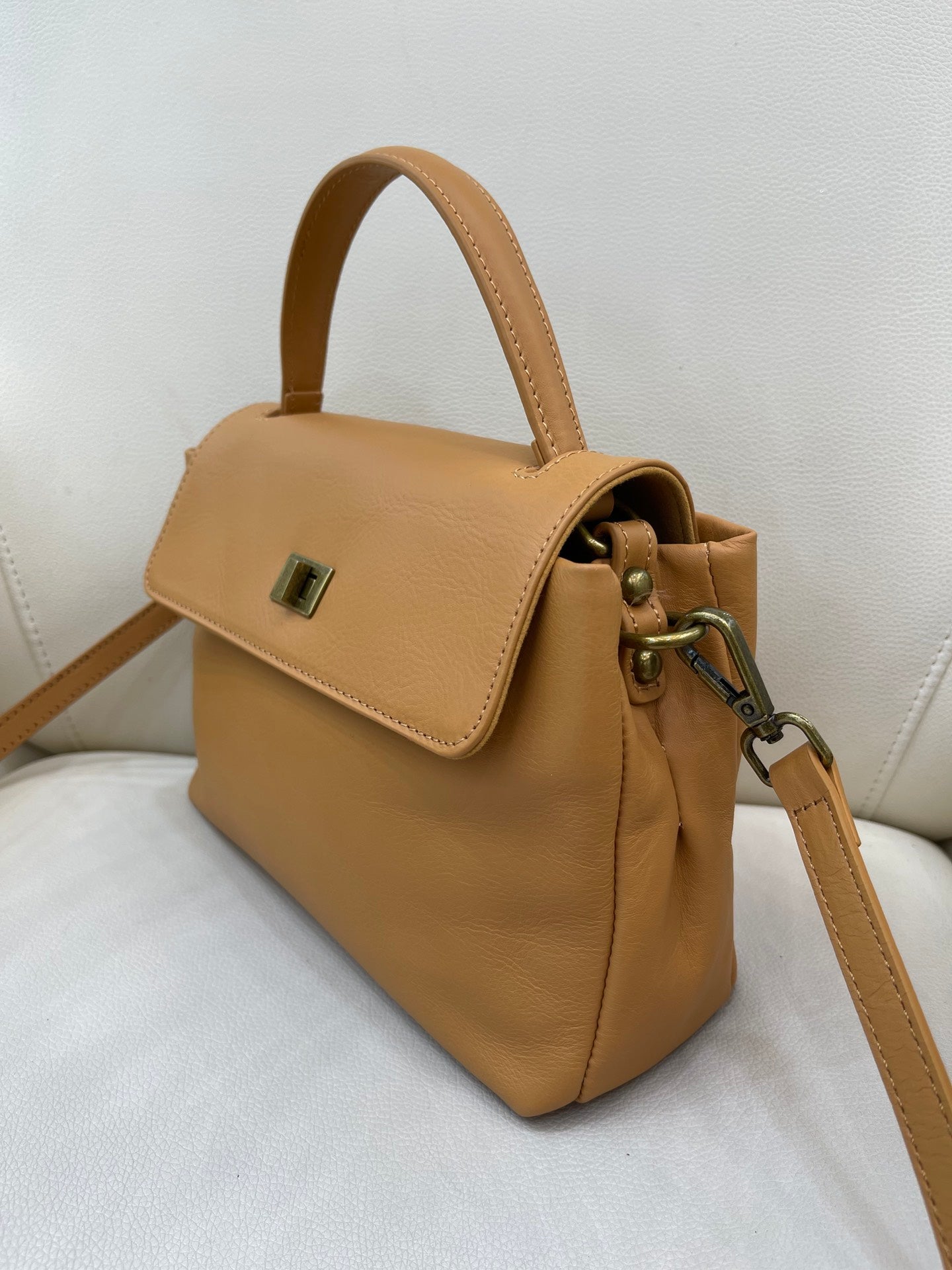 Leather Satchel Handle Top Bags For Women