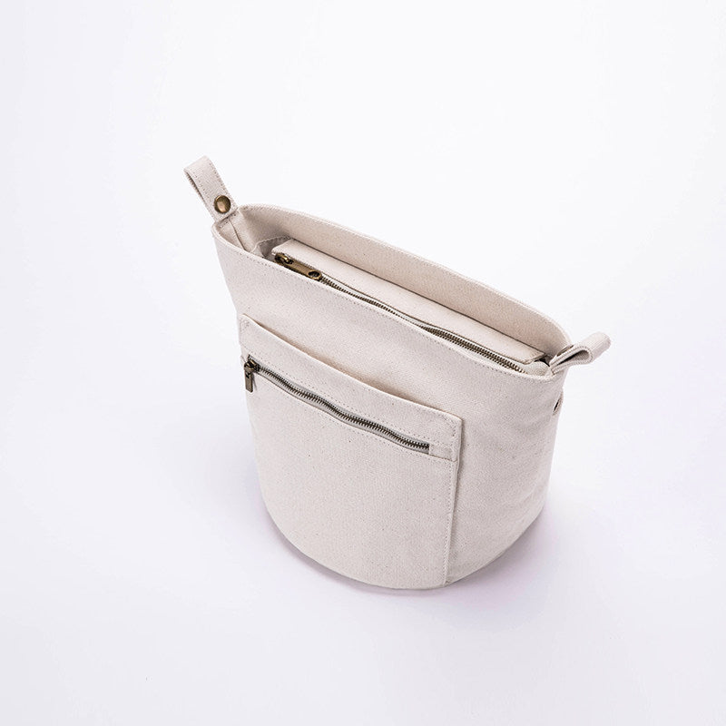 Bucket Canvas Bag Zipper Inner Storage Organizer Pouch Insert Purse | Annie Jewel