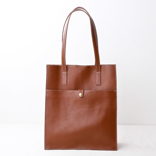 Vertical Leather Tote Work Shopper Bags | Annie Jewel