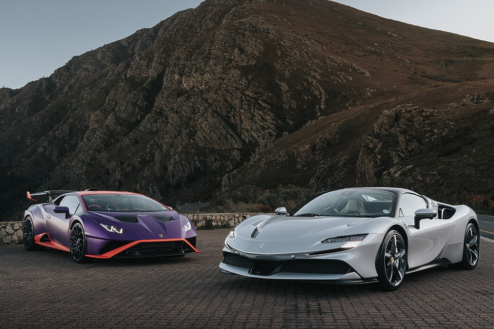 MODERN CLASSIC DRIVE: Lamborghini Huracan STO vs Ferrari SF90 Spider –  SentiMETAL Shop