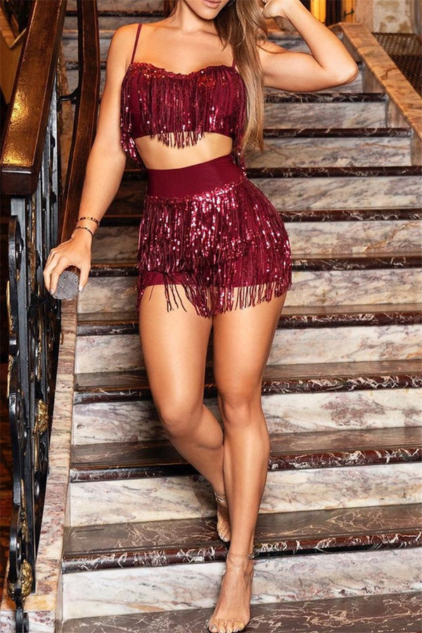Sequin Tassel Two PC Sets