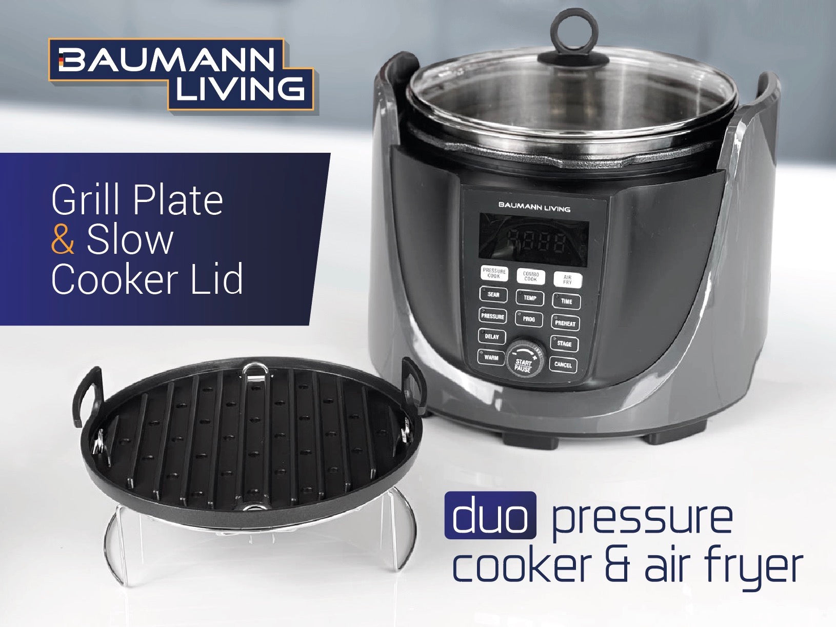  NuWave Duet Pressure Cooker, Air Fryer & Grill Combo