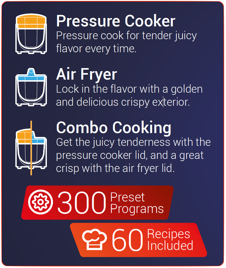 Baumann Living Duo Pressure Cooker and Air Fryer
