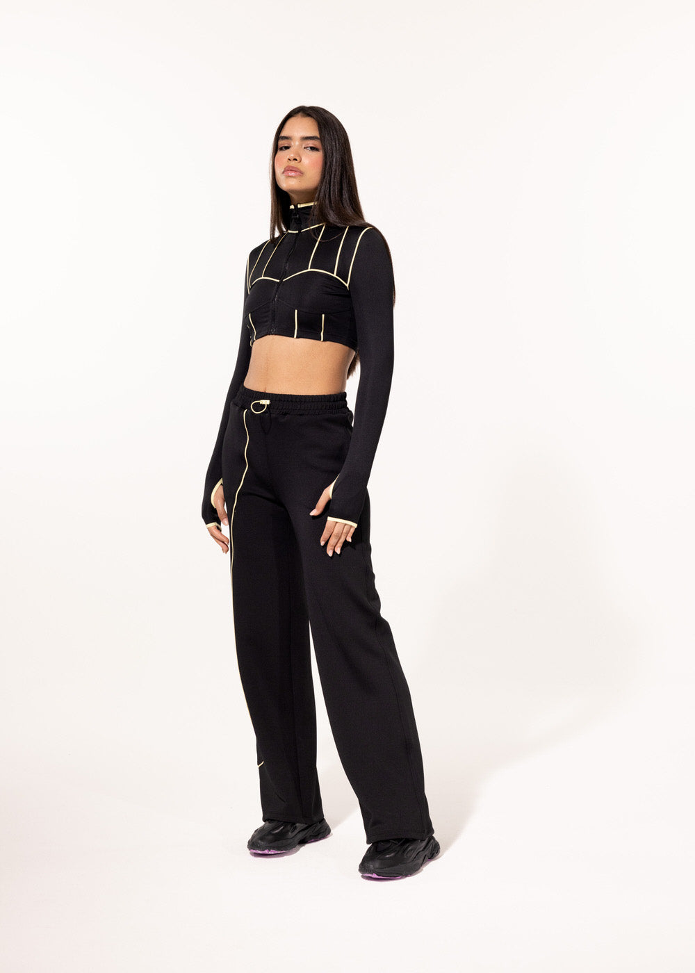 Plt Ski Cream Fit And Flare Ski Trousers  Fit and flare, High waisted  black leggings, Ski wear