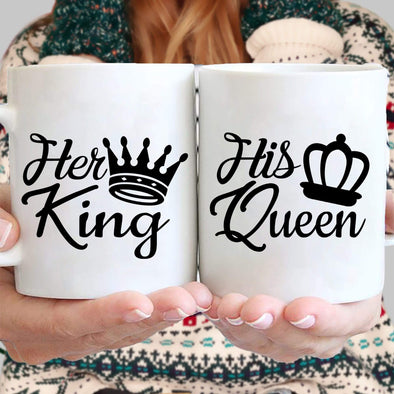 Gyztore - Tazas para parejas 'His Queen, Her King' en español su