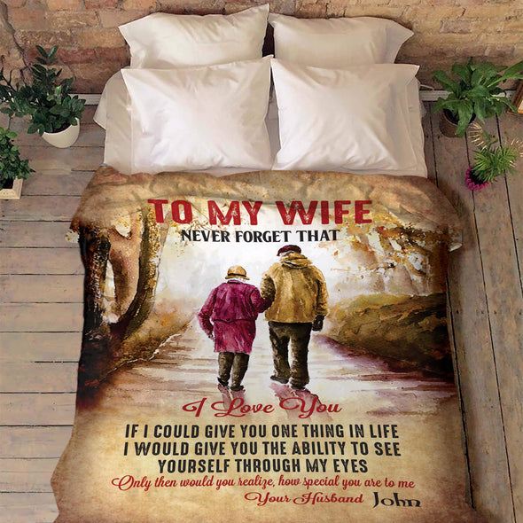 To My Wife Never Forget That I Love You Blanket | Couple Desires