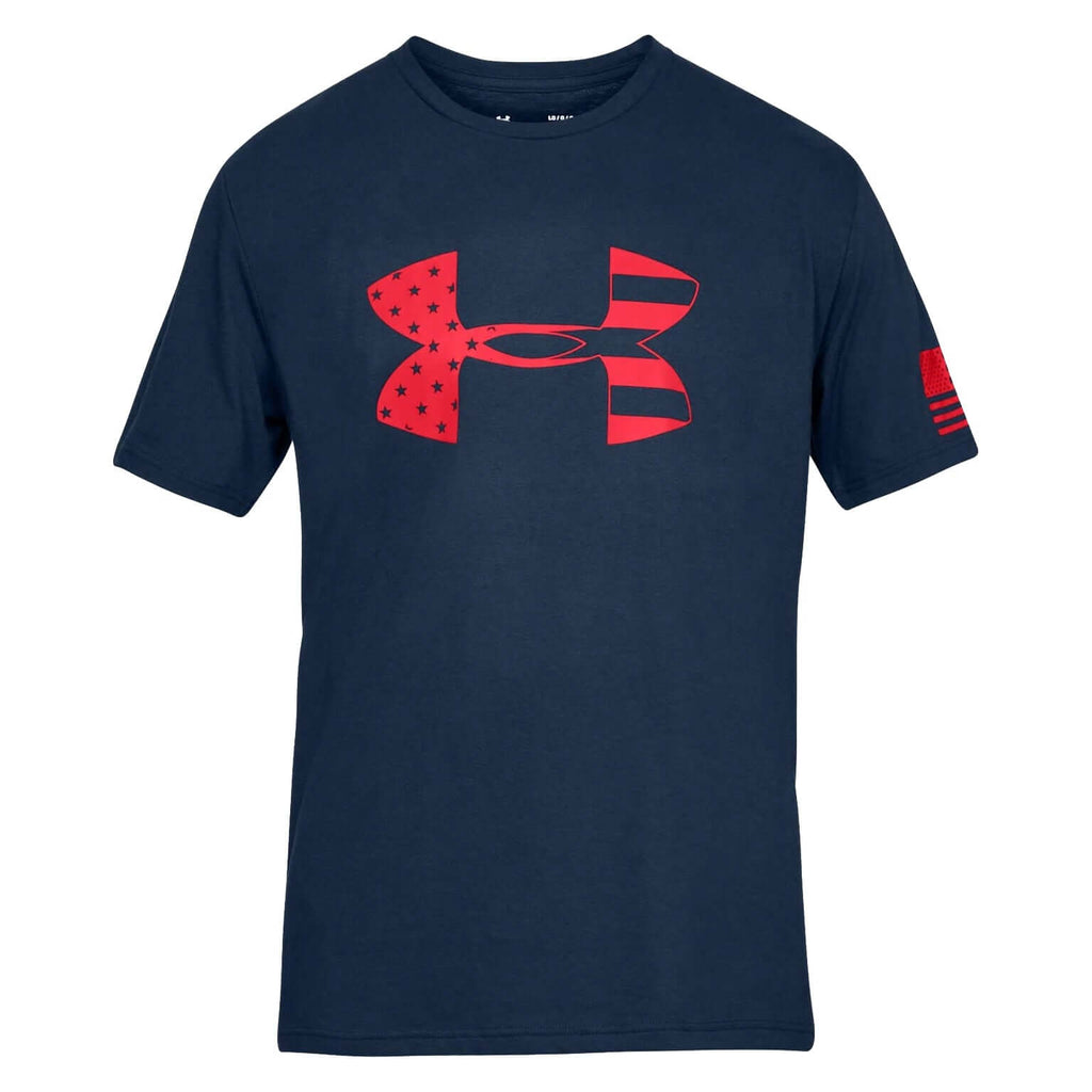 under armour red white and blue shirt