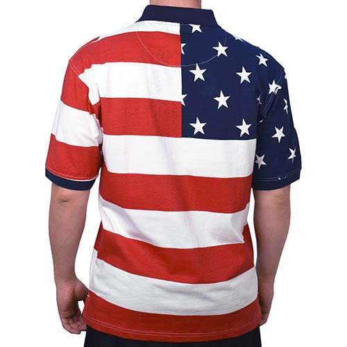 Horizontal American Flag Patriotic Polo – The Flag Shirt