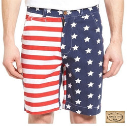 Mens Patriotic American Flag Pants and Shorts