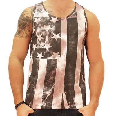Vertical Red White and Blue American Flag Men's Tank Top