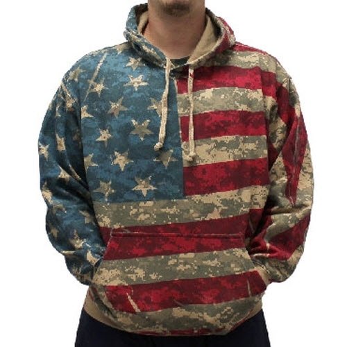 camo american flag hoodie