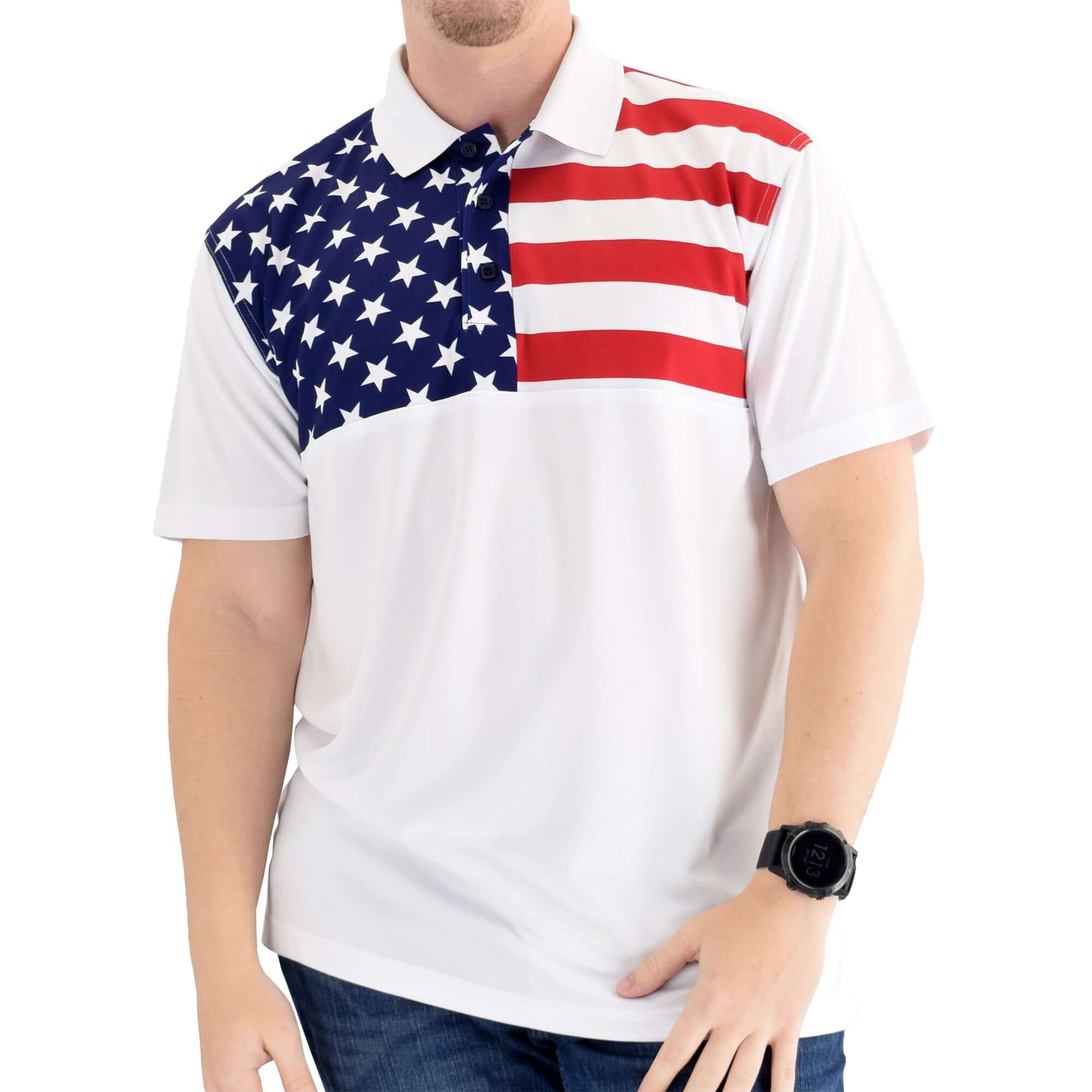 Promotie breed vloot Men's Made in the USA Performance Flag Polo Shirt – The Flag Shirt