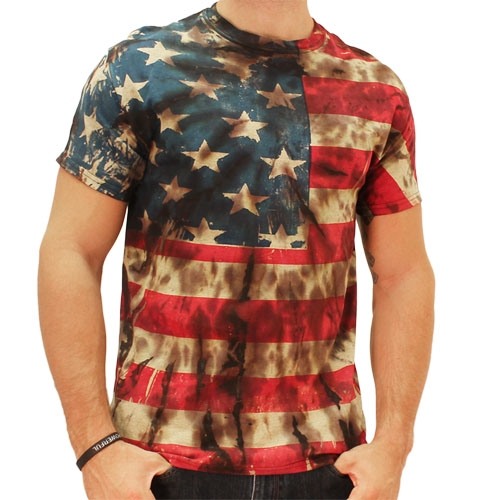 american flag tie dye shirt