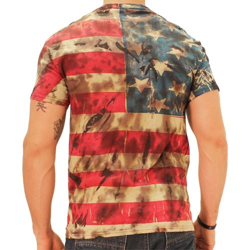 Men's Retro American Flag Tie Dye T-shirt | TheFlagShirt.com