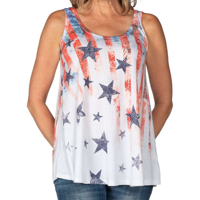 Women's Made in USA American Flag Tank Top