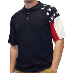 Mens Patriotic American Flag Polo Shirts