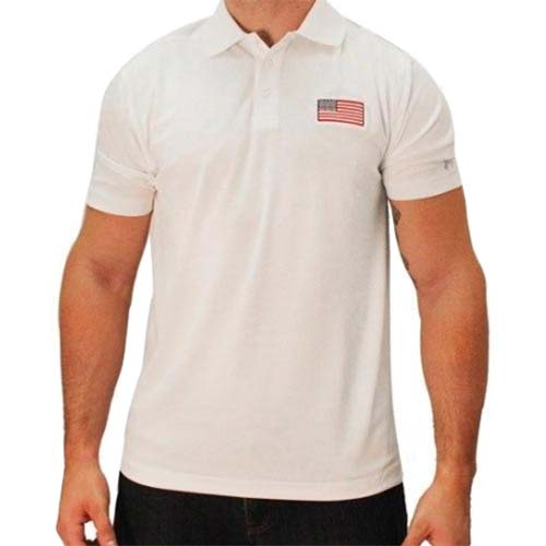 Patriotic Flag Men's Polo T - White – The Flag Shirt