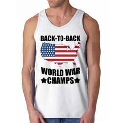 Back To Back Undefeated World War Champs Mens Tank Top Patriotic Apparel The Flag Shirt