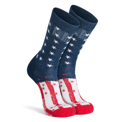  American Flag Dress Socks Made in the USA, Red/White