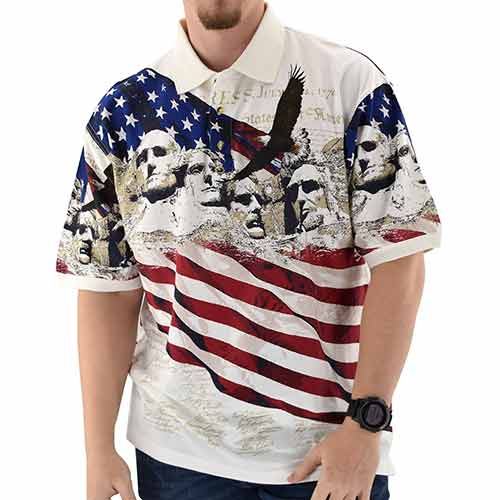 Mount Rushmore Mens Polo Shirt | The Flag Shirt | Reviews on Judge.me