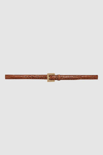 Anine Bing Nicola Belt Embossed Brown