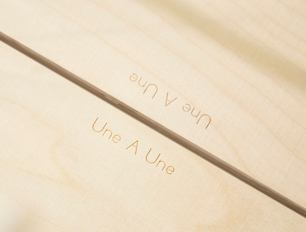 Wood engraving for Une à Une by Makk Design