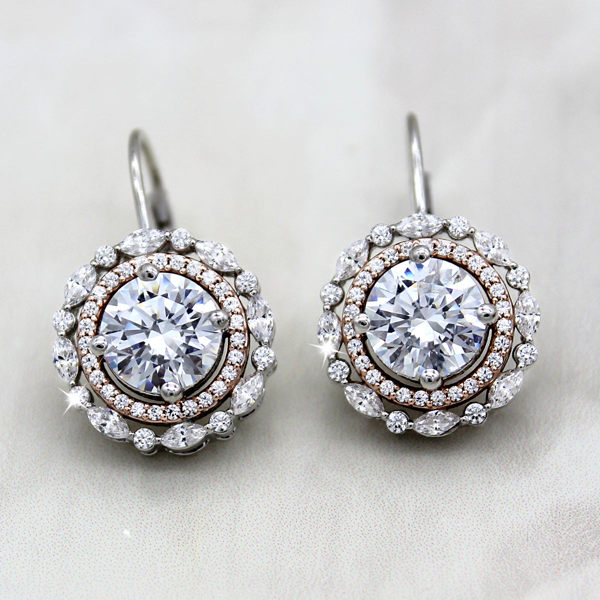 dangle diamond solitaire earrings