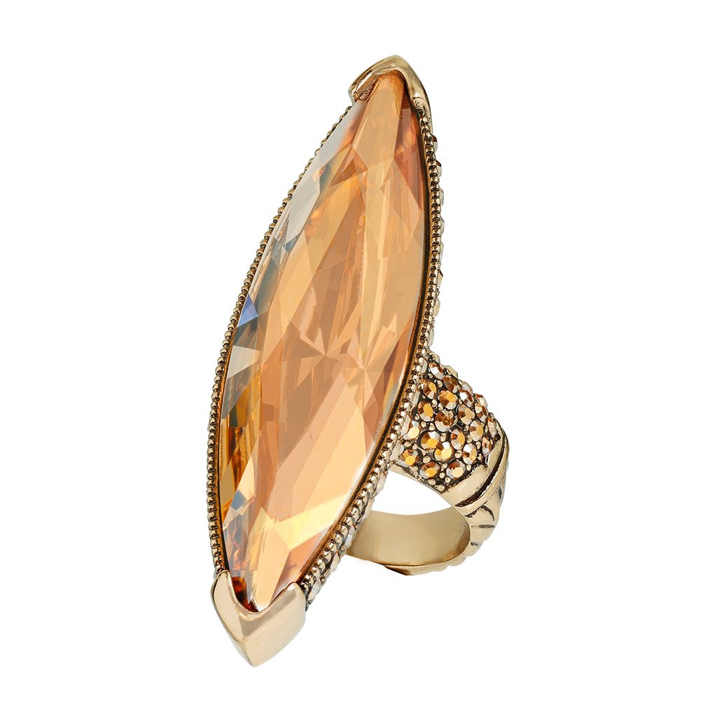 HEIDI DAUS "Fabulous Feng Shui" Crystal Crystal Oversized Ring