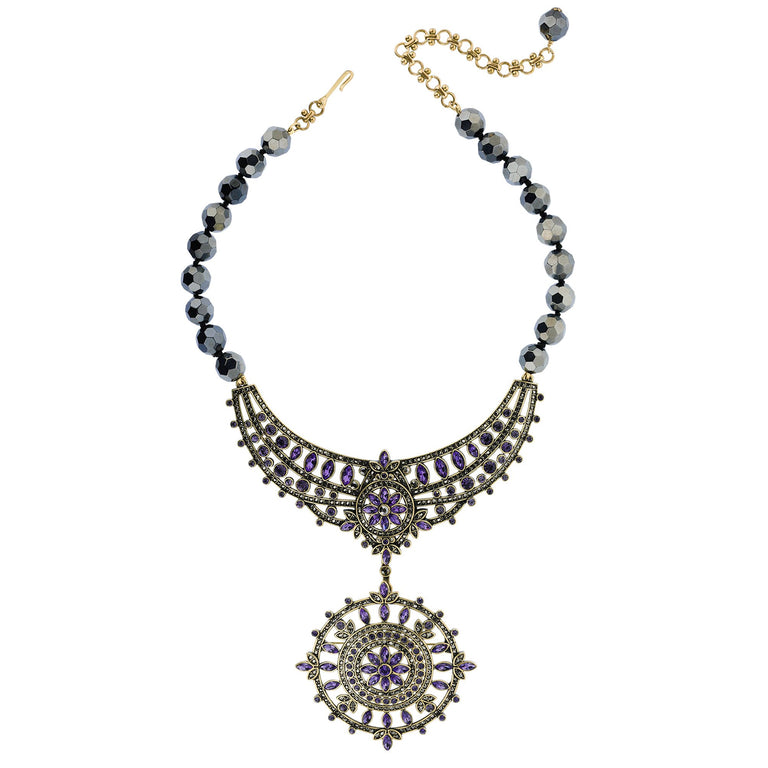 Heidi Daus Boardwalk Bling Crystal Beaded Collar Necklace - 21038381 | HSN