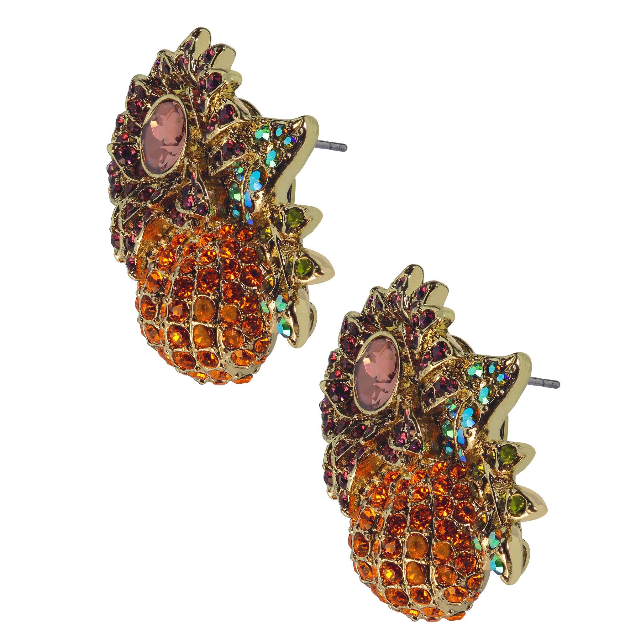 HEIDI DAUS "Bouquet Garni" Crystal Floral Button Earrings