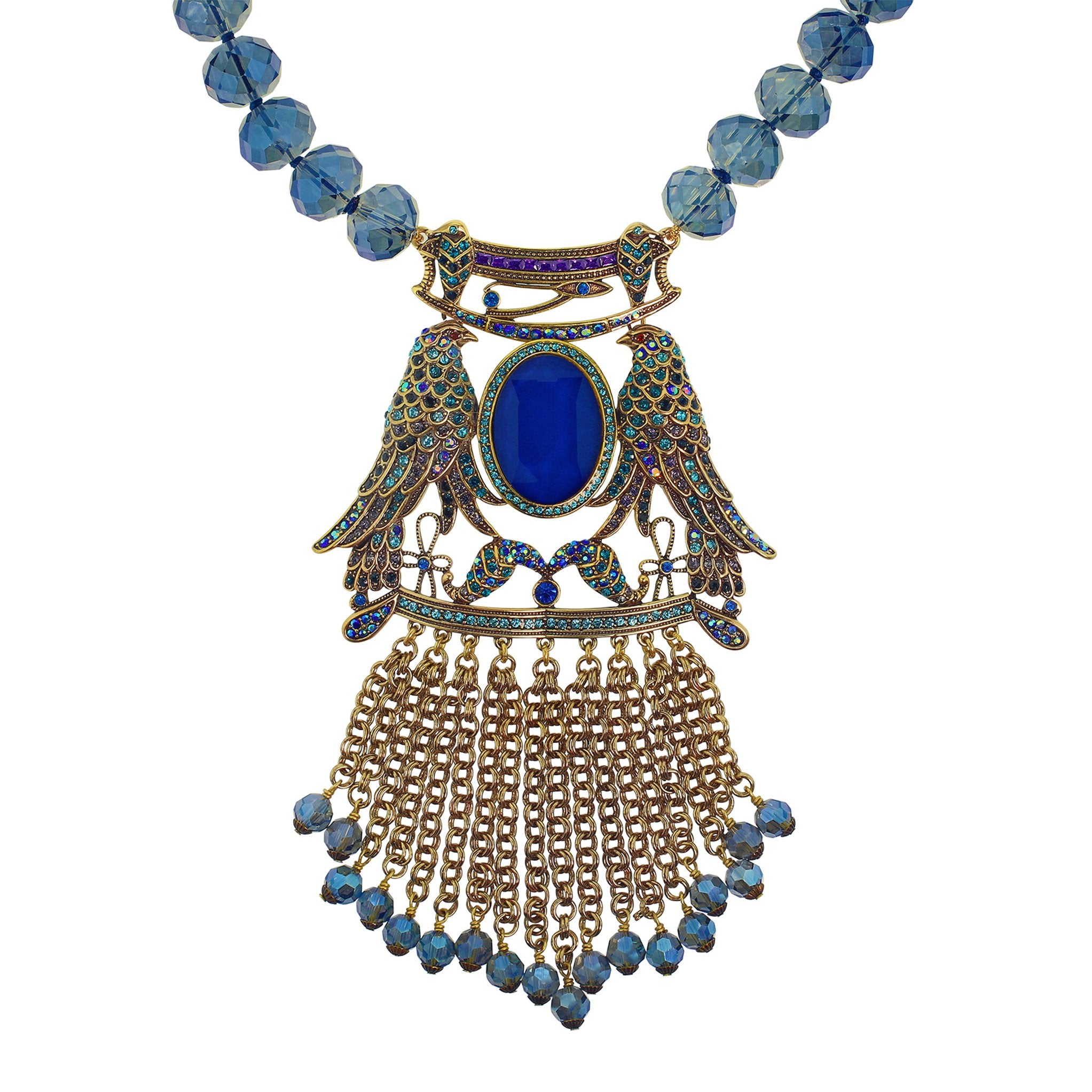 HEIDI DAUS "Past Perfected" Enamel Beaded Crystal Bird Necklace