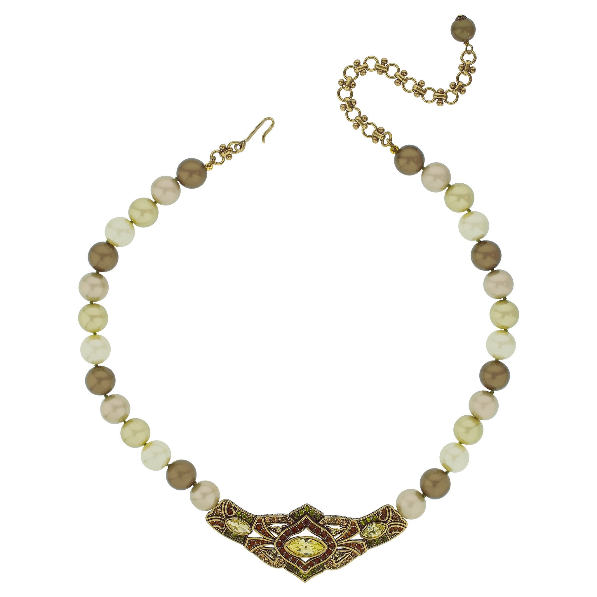 HEIDI DAUS "Navette Delicacy" Beaded Crystal Deco Necklace