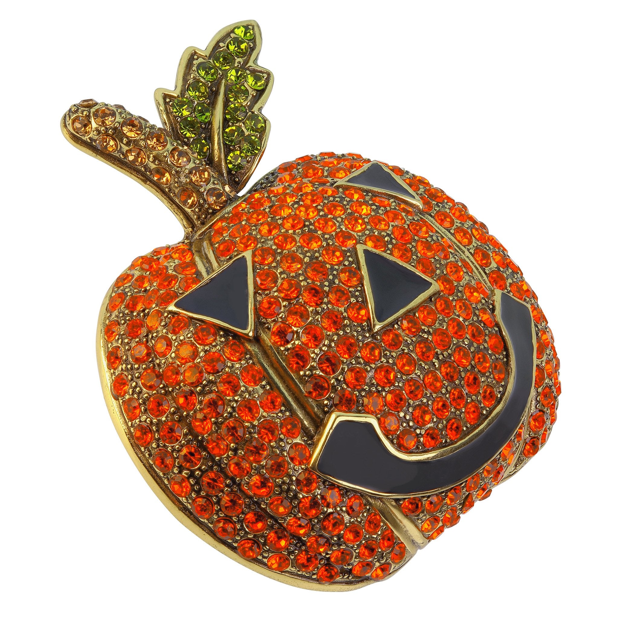 HEIDI DAUS  "Smashing Pumpkin" Enamel Crystal Pumpkin Pin