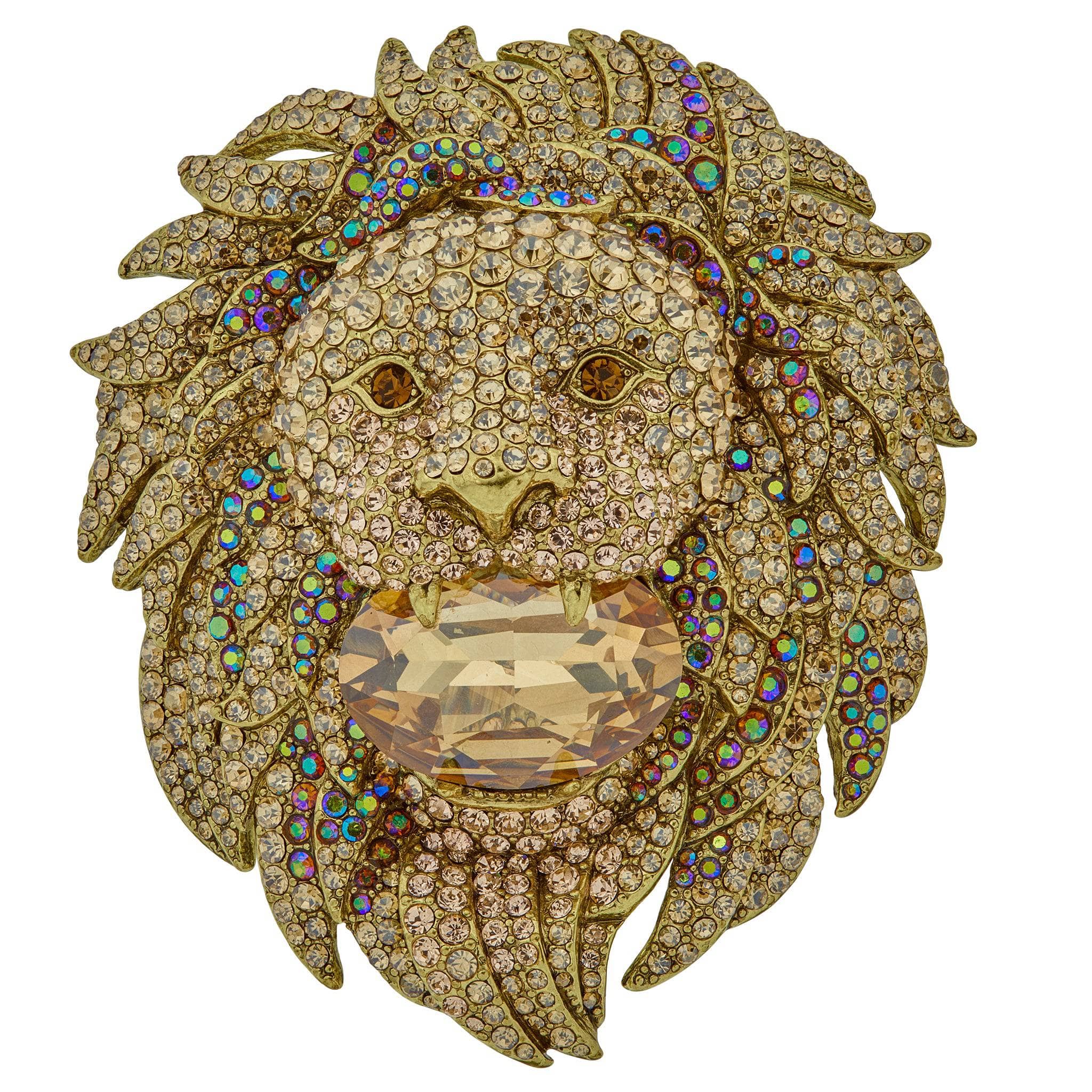 Image of HEIDI DAUS"Wild Thing" Crystal Lion Pin