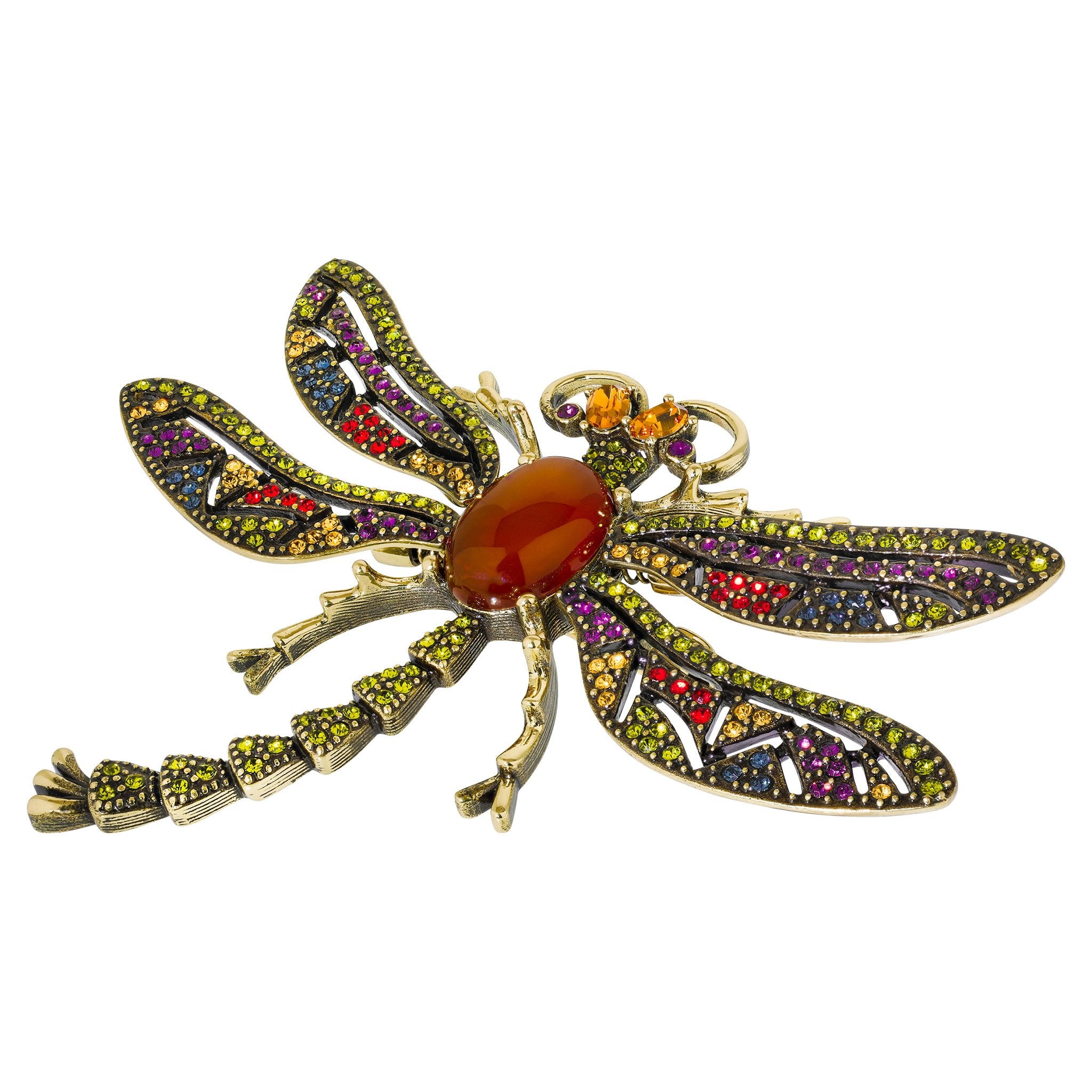 Heidi Daus  "Trembling Brilliance" Crystal Dragonfly Pin