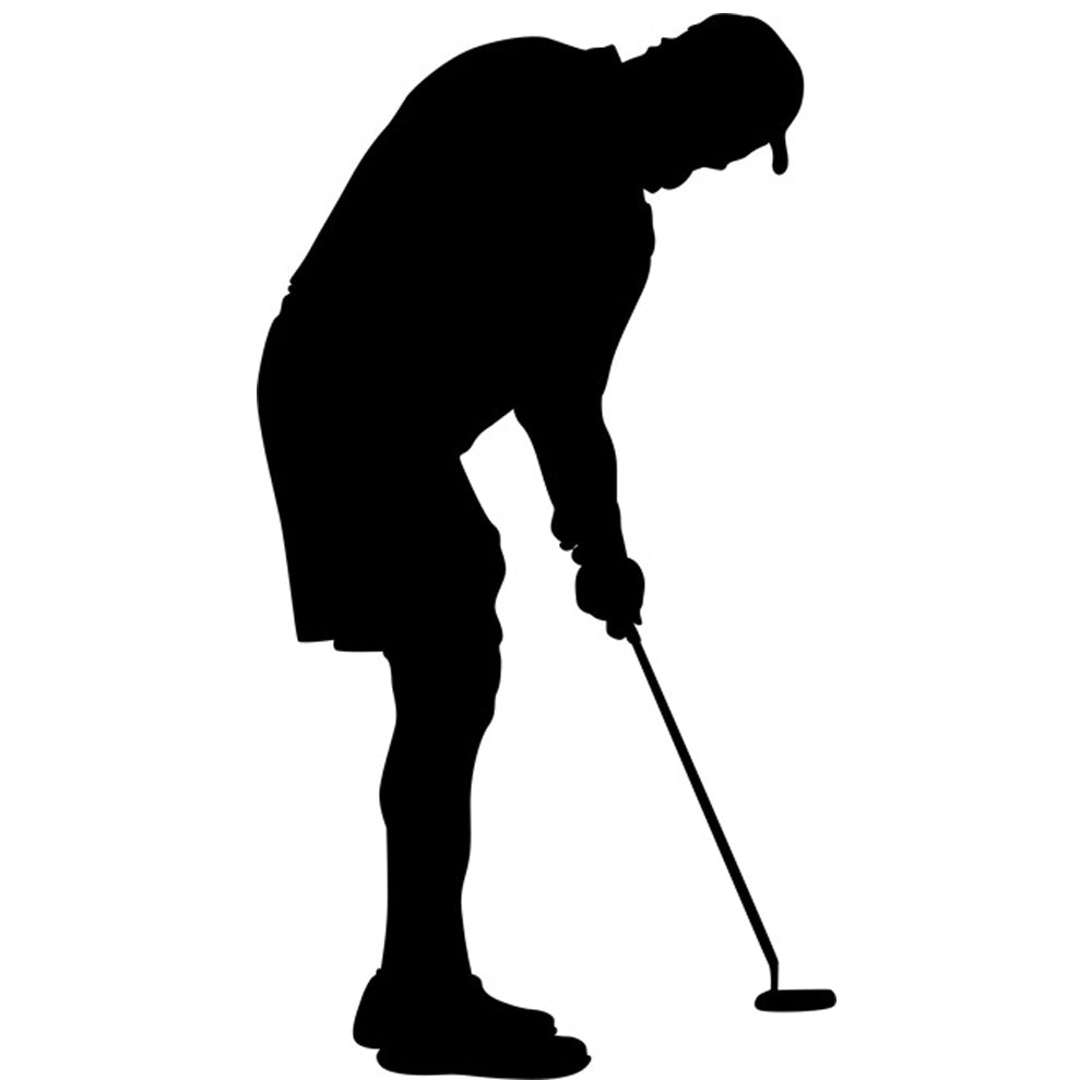 Download Golfing Silhouette 01 Stencil by Crafty Stencil