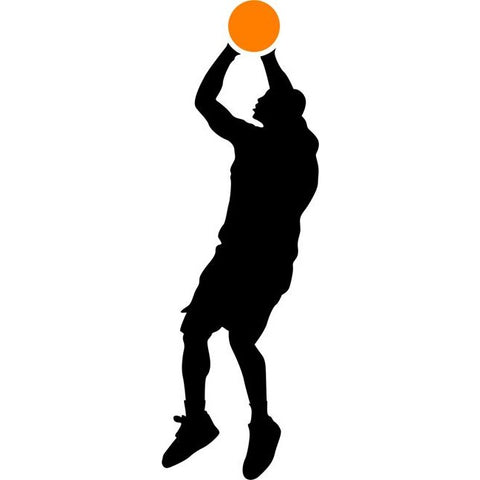 Dribbling Basketball Stencil