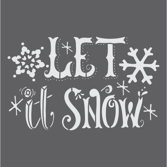 let it snow stencil