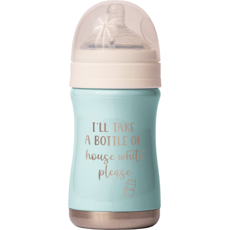 "Relax" 8oz Antimicrobial Baby Bottle - I'll Take a Bottle of House White Please
