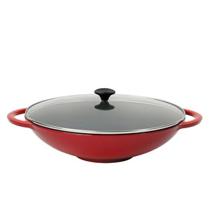  Dexam 12108508 Non Stick Carbon Steel Wok with Wood handle 20cm/ 8-inch : Home & Kitchen