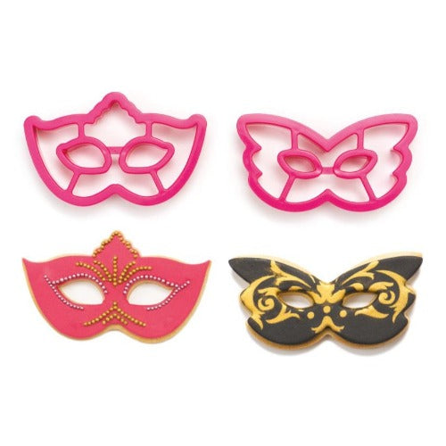 Mask Cookie Cutters, Set Of 2 (D107)