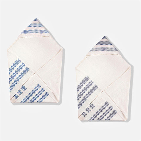 Woven Kitchen Towel, 16x26 | 2 Set Black Tea Towels, 54kibo
