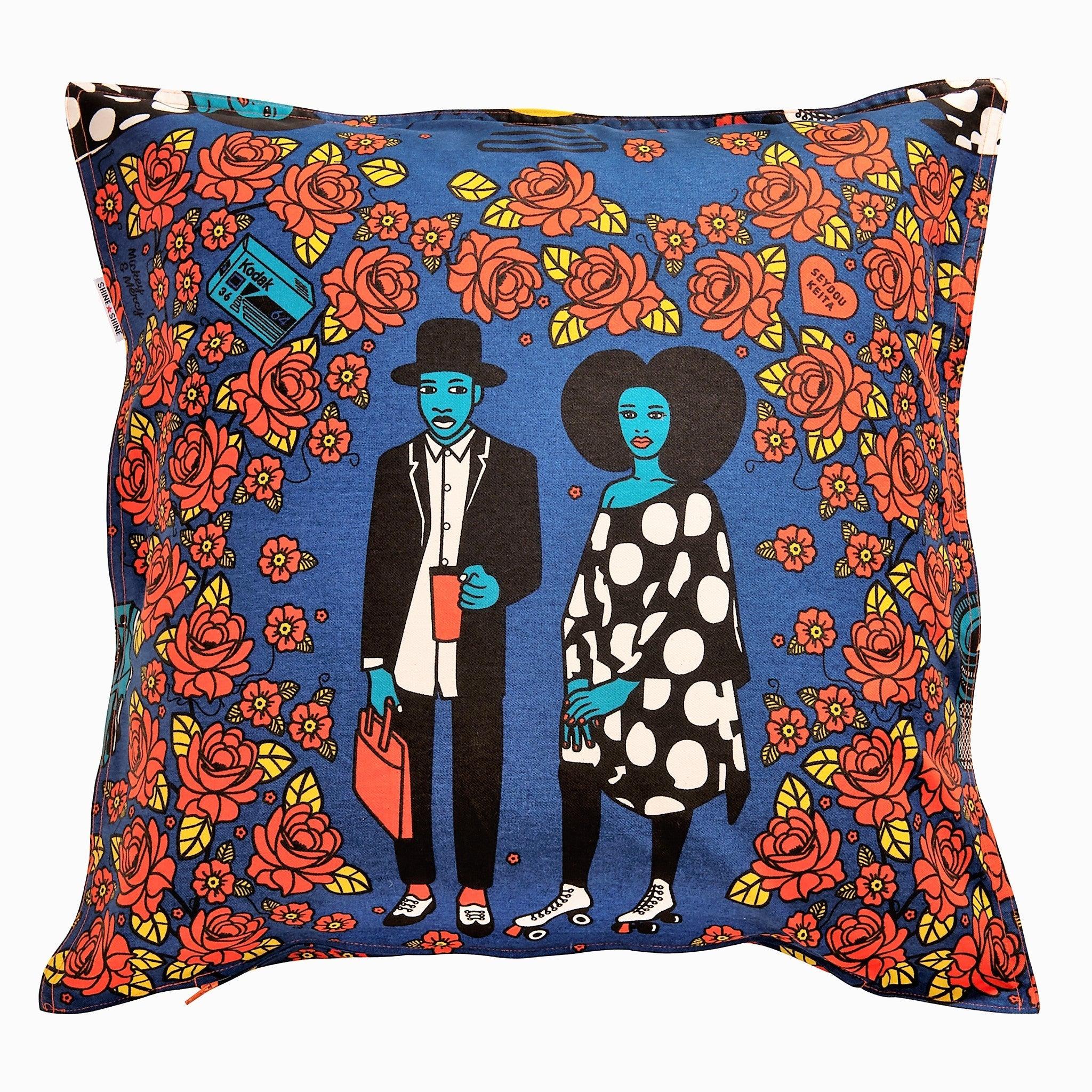 Image of Couple Navy Throw Pillows