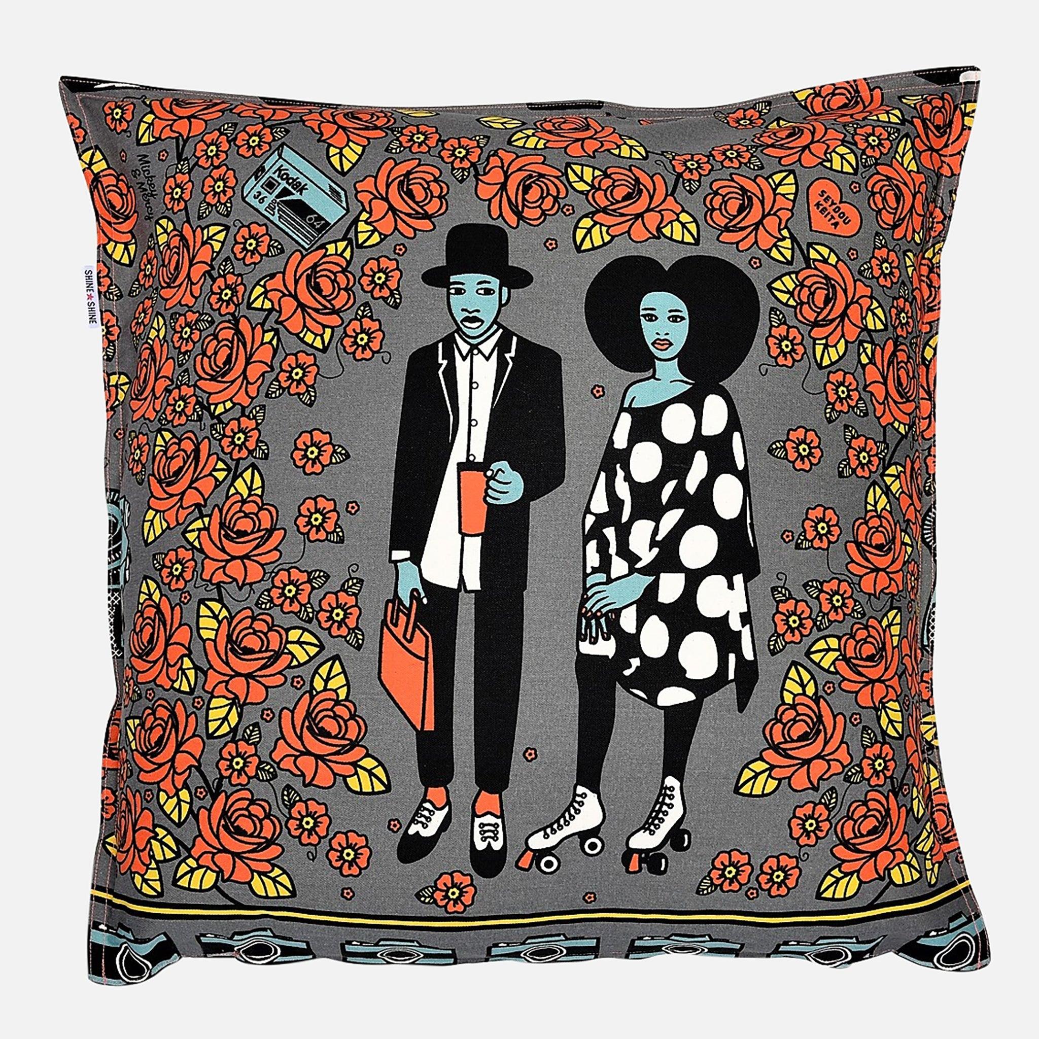 Image of Couple Patterned Throw Pillows