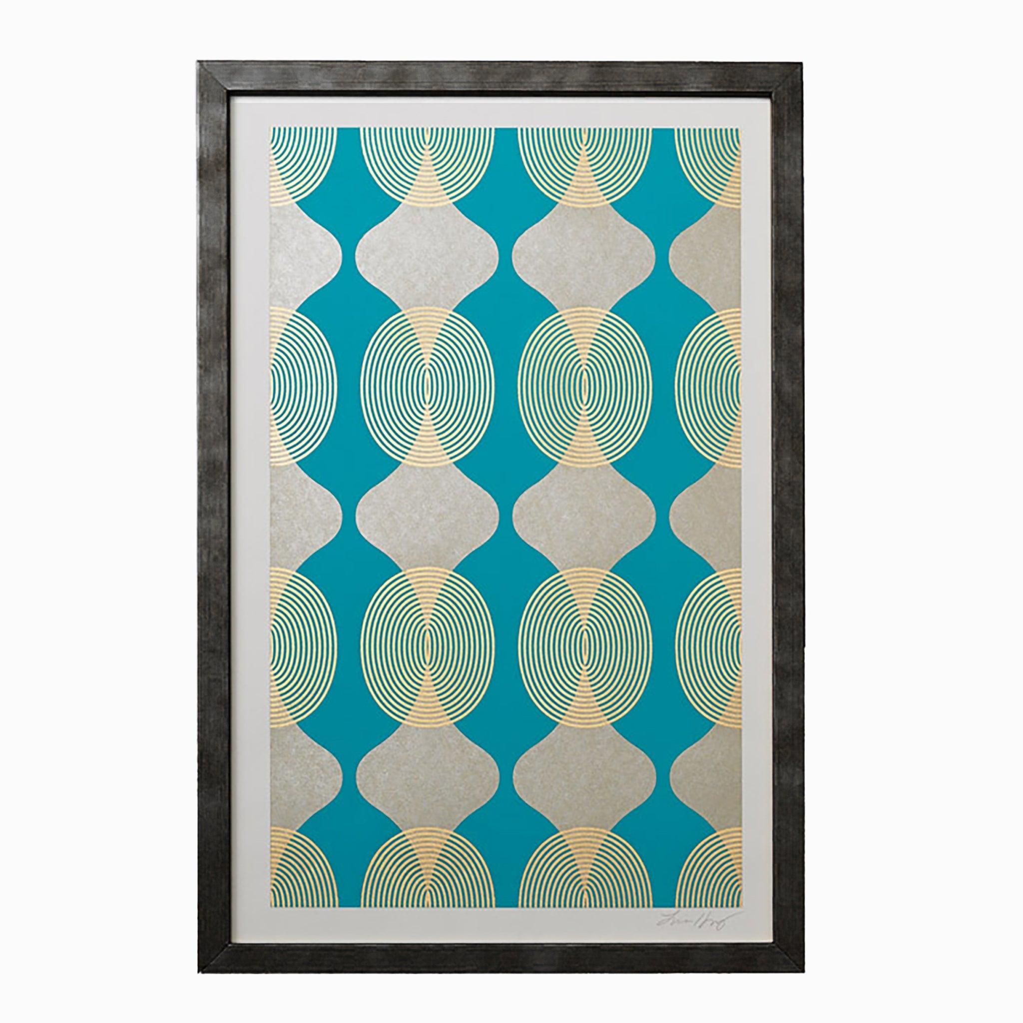 Image of Hourglass Turquoise Wall Decor