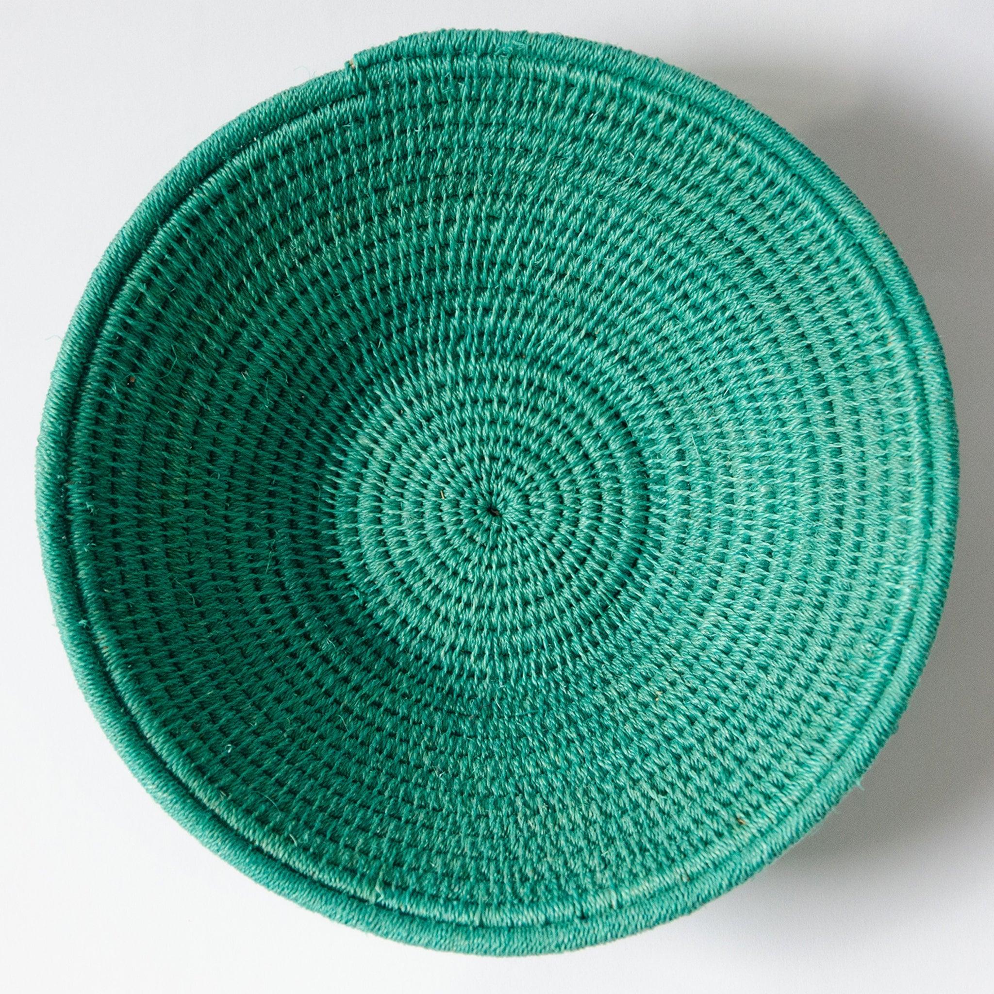 Image of Sisal Emerald Basket Woven Bowl
