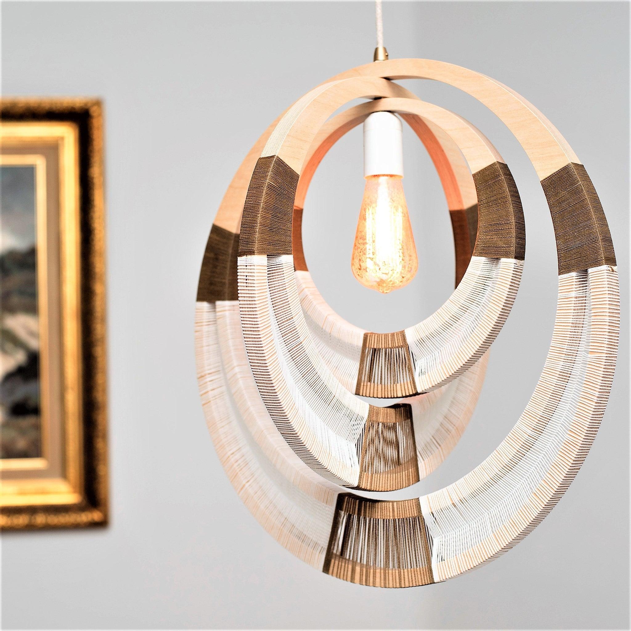 Image of Woven White Pendant Light